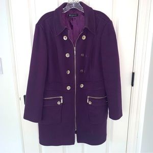 INC Plum Coat EXCELLENT